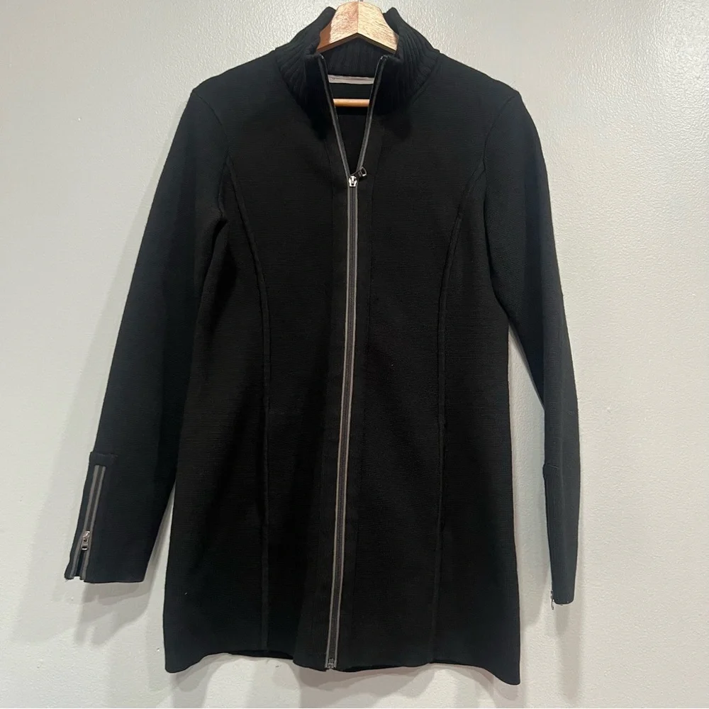 Athleta knit women full zip cardigan size M‎